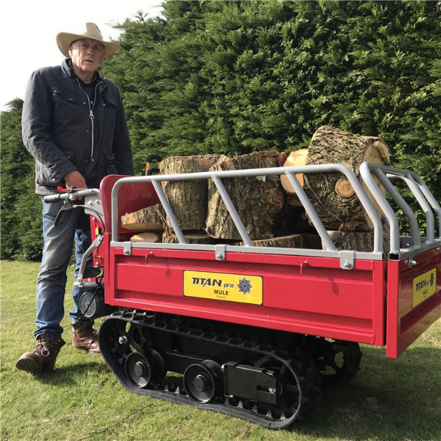 Order a Whatever you need to move, the Mule is the hardworking tool for you! With a huge maximum loading weight of 450KG, it is well suited for moving logs ready to burn, garden paving stones or just about anything else you need to transport - including our Titan Pro Beaver chipper!
